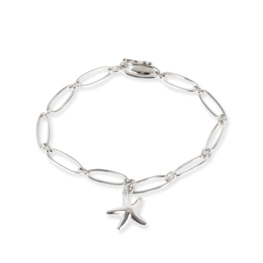 Tiffany & Co. Sterling Silver Elsa Peretti Starfish Charm Bracelet 925 Bracelets
