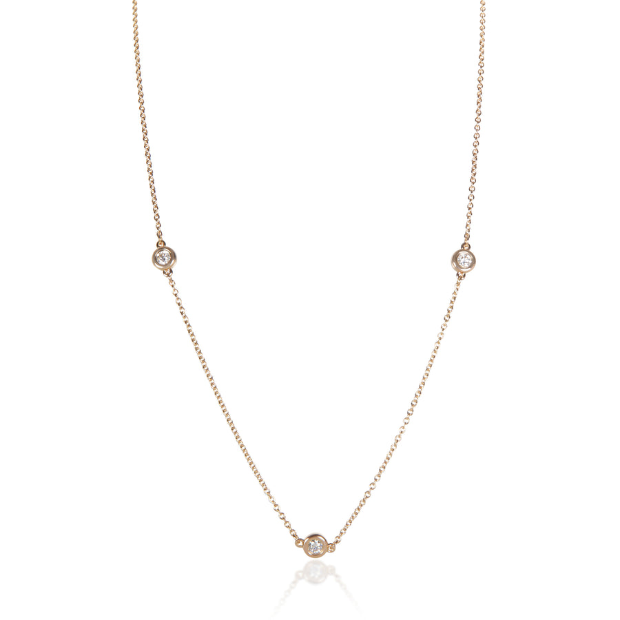 Tiffany & Co. Rose Gold Diamond Elsa Peretti By The Yard Necklace 18k Necklaces