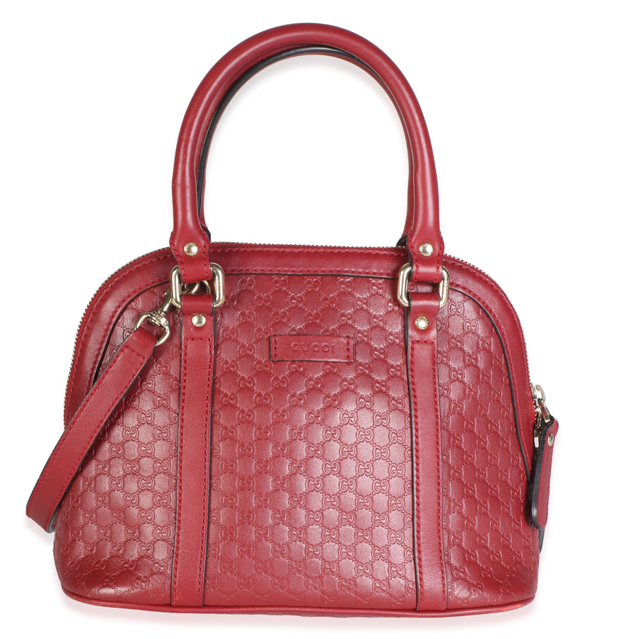Gucci Red Microguccissima Leather Mini Dome Crossbody Bag