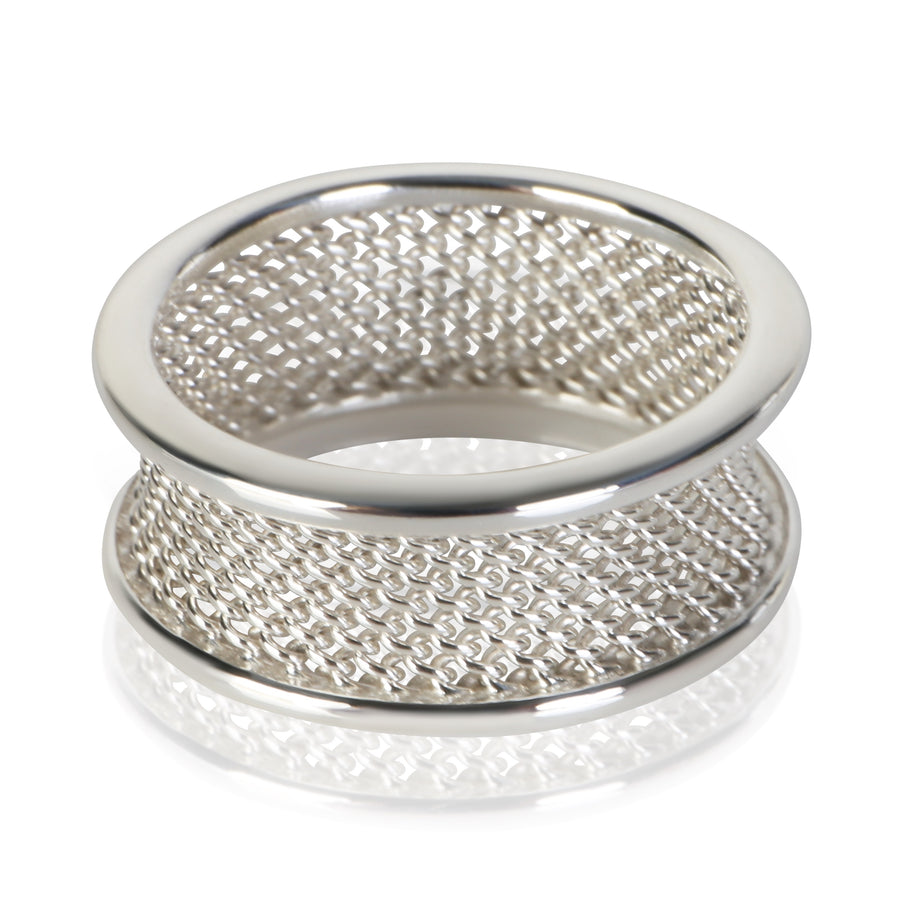 Tiffany & Co. Sterling Silver Mesh Ring 925 Rings