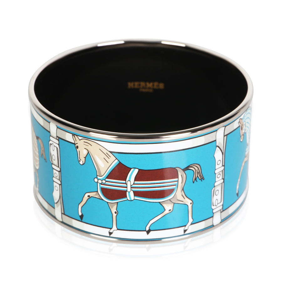 Hermès Tenues Et Couvertures Extra Wide Enamel Bracelet Bracelets