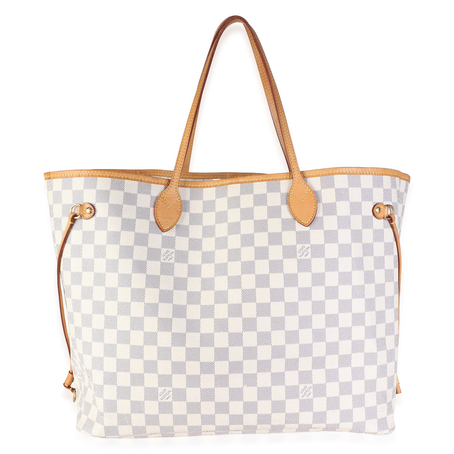 Louis Vuitton Damier Azur Canvas Neverfull Gm Beige Bag