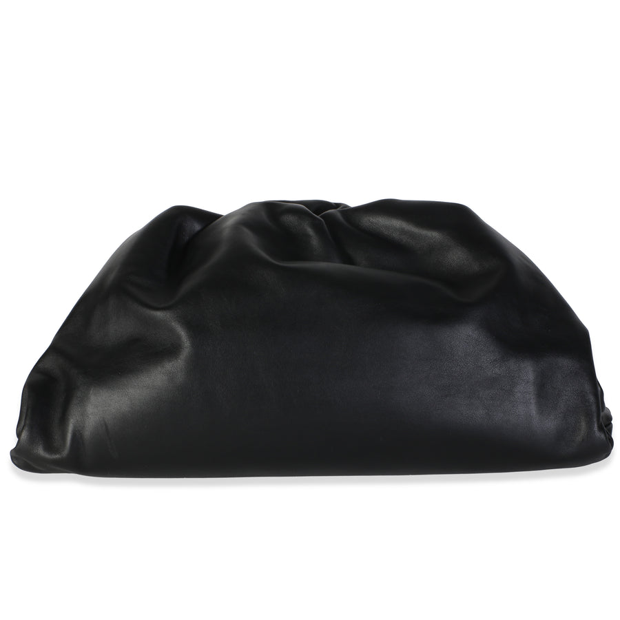 Bottega Veneta Black Smooth Butter Calf The Pouch Oversized Clutch Leather