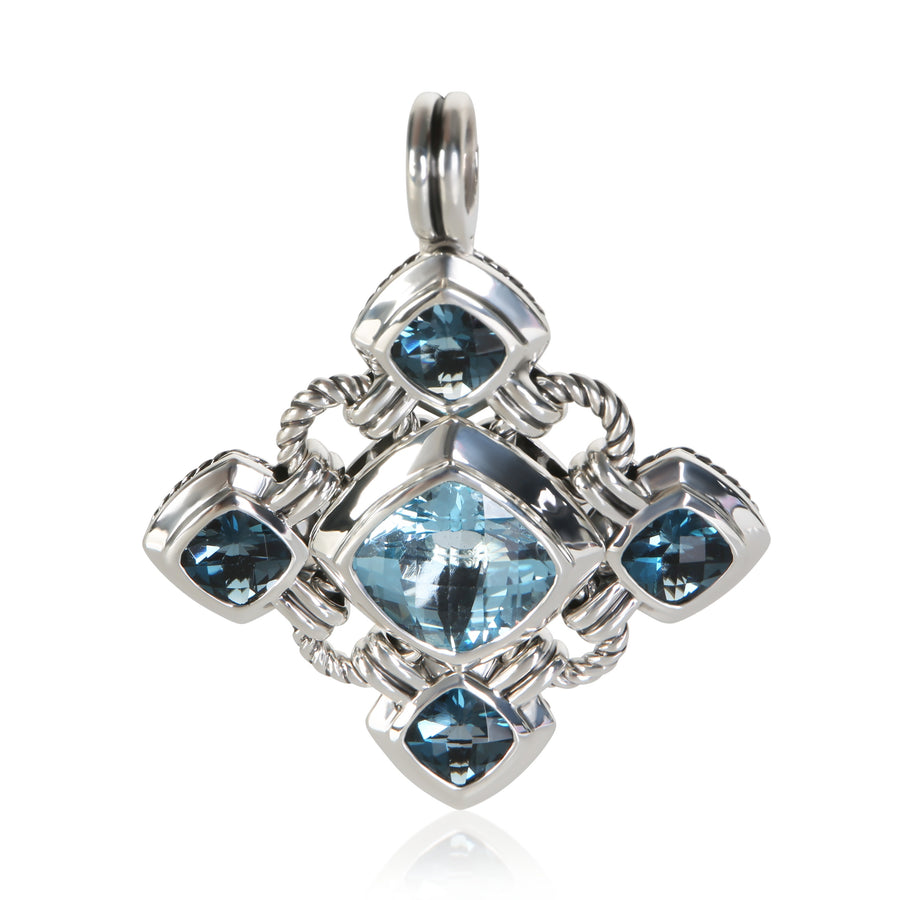 David Yurman Sterling Silver Topaz Renaissance Pendant 925