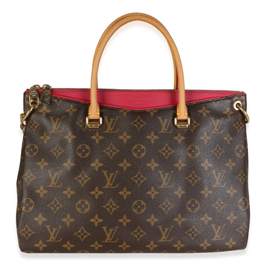 Louis Vuitton Pink Monogram Canvas Pallas Mm Brown Bag