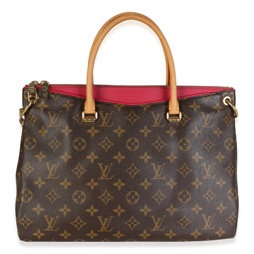Louis Vuitton Pink Monogram Canvas Pallas Mm Brown Bag