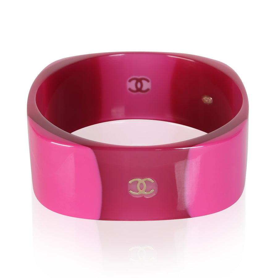 Chanel 2009 Pink Resin Bangle Bracelet Bracelets