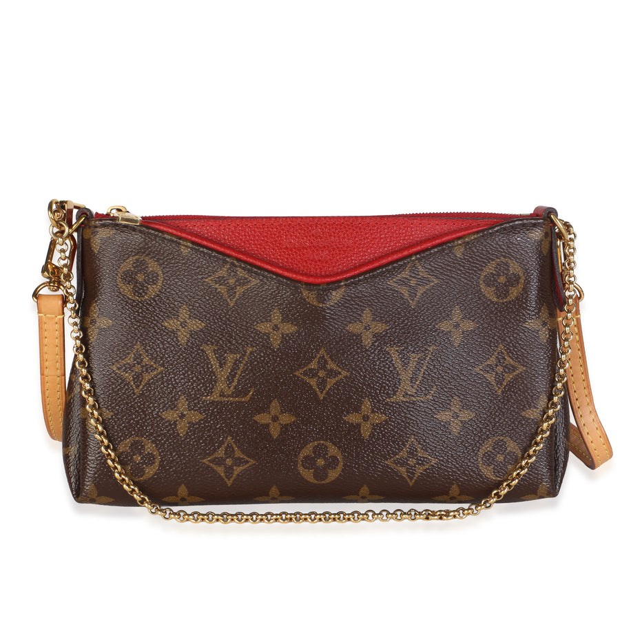 Louis Vuitton Cherry Monogram Canvas Pallas Clutch Brown; Multicolor Coated