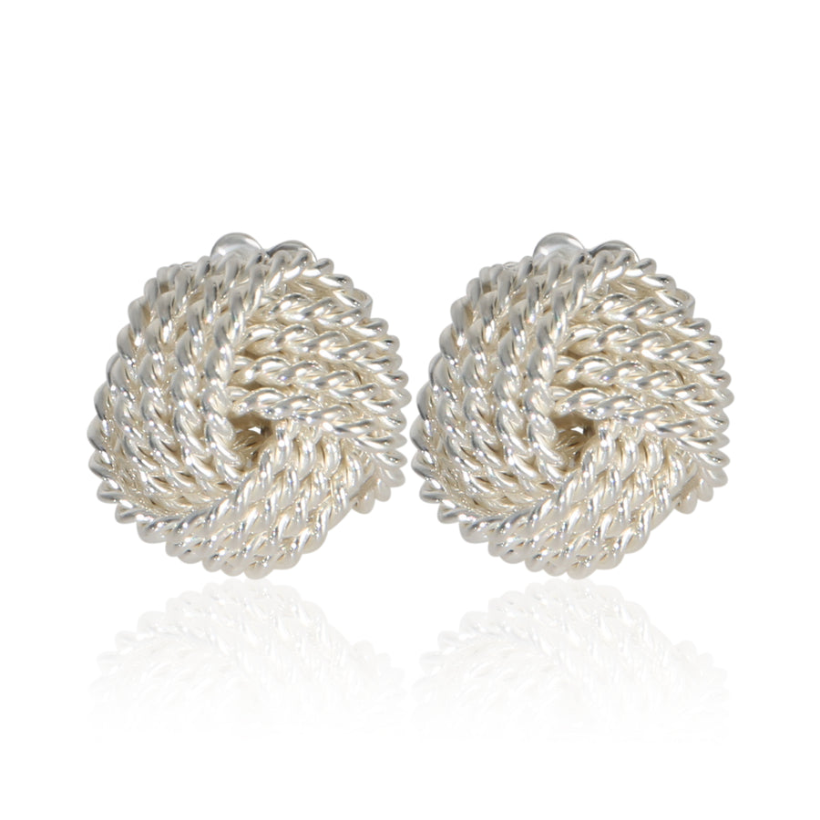 Tiffany & Co. Sterling Silver Knot Earrings 925