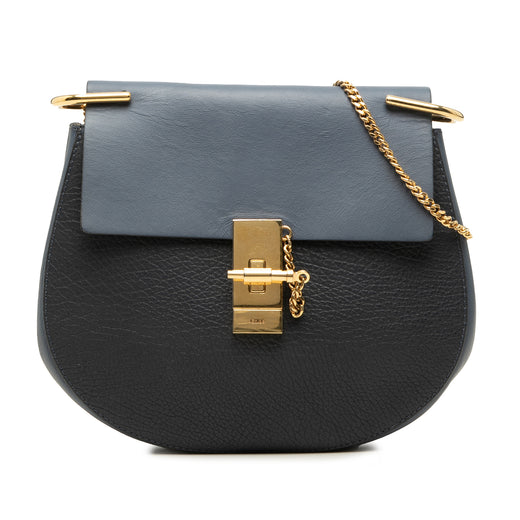 Small Bicolor Smooth and Grained Calfskin Drew Crossbody - Image 1