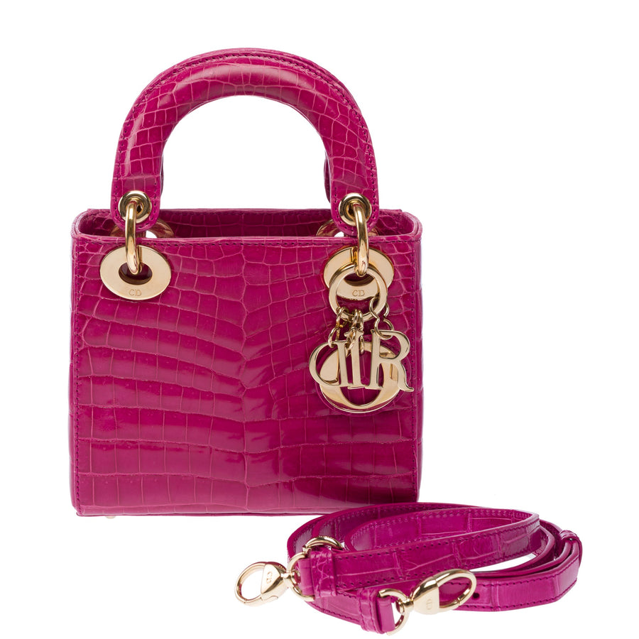 Sac Dior Lady En Crocodile Rose - 103491 Pink