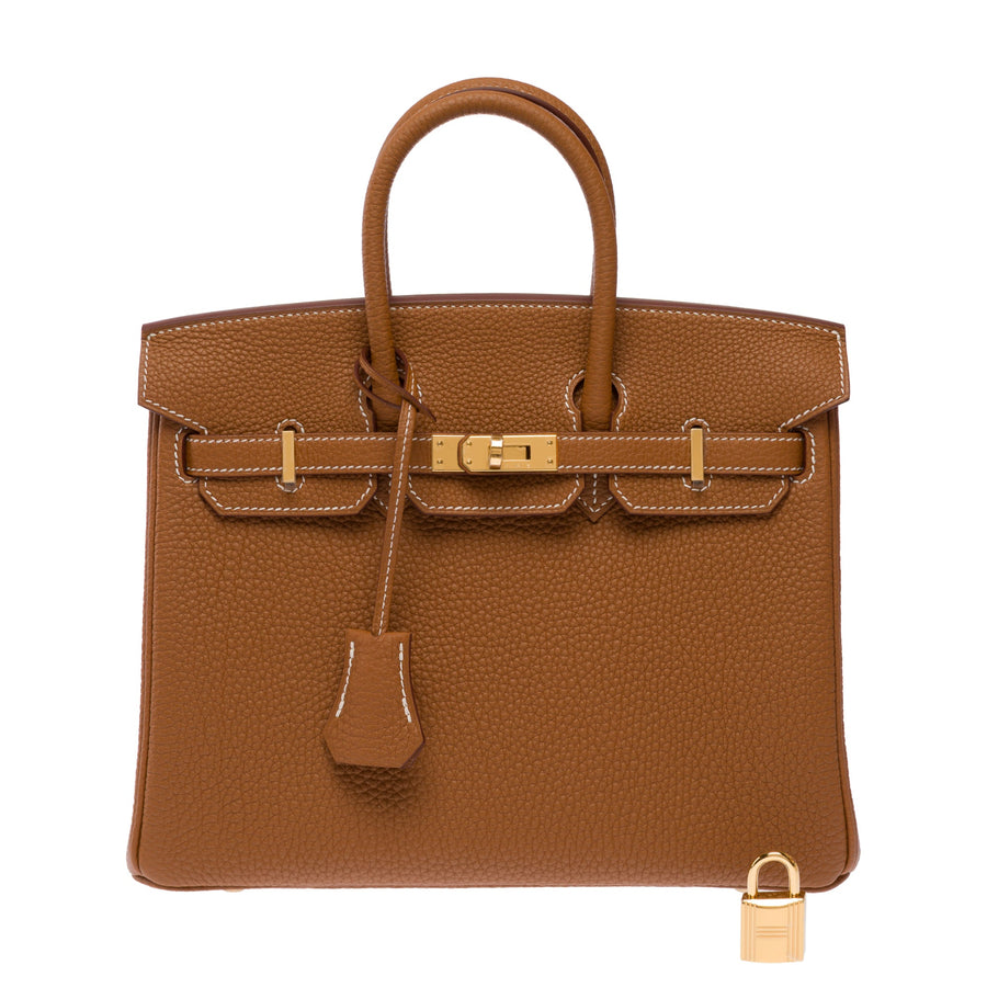 Sac Hermes Birkin 25 En Cuir Doré - 103704 Gold