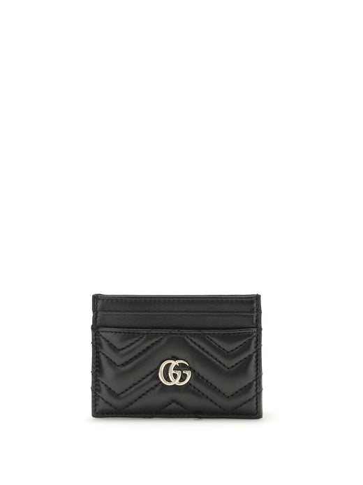 Gucci Gg Marmont Card Case — Black Lamb Ovis Aries Cases
