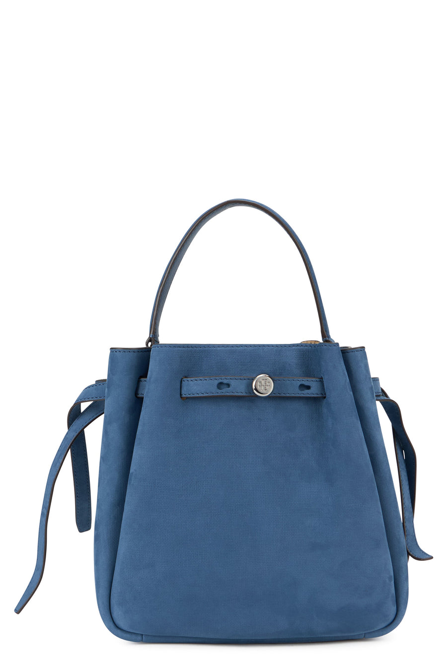 Tory Burch Nappa Leather Bucket Bag — Blue