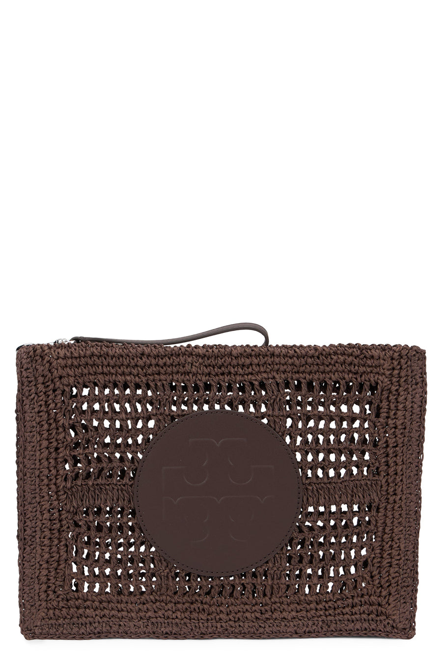 Tory Burch Ella Clutch — Brown Straw