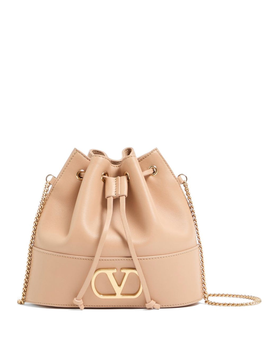 Valentino Garavani Bucket Bag — Beige Nappa Leather
