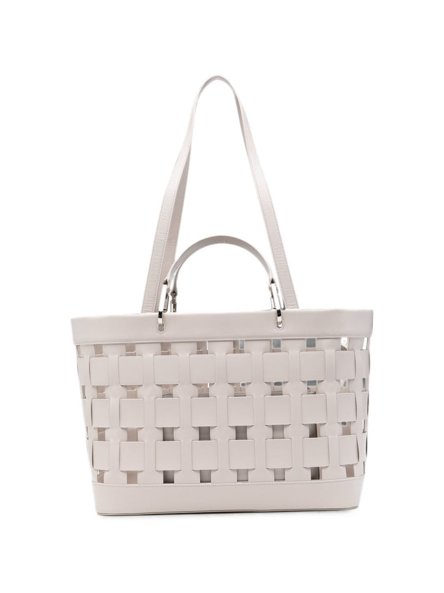 Emporio Armani Woven Tote Bag — Beige