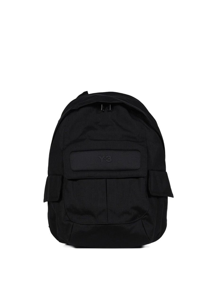 Y-3 Logo Nylon Backpack — Black