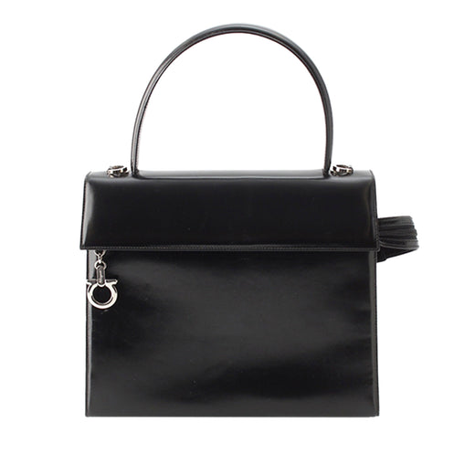 Leather Gancini Top Handle Bag - Image 1