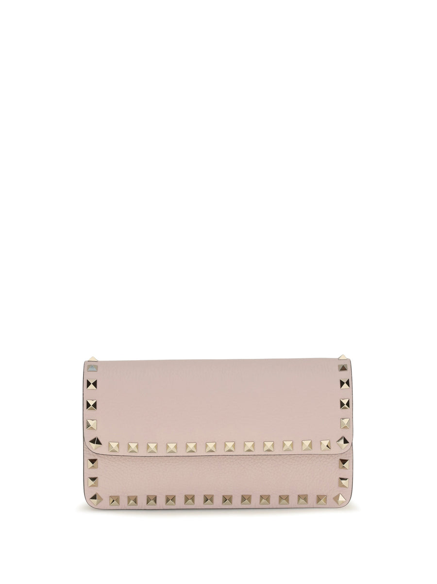 Valentino Garavani Chain Wallet — Pink Calf Leather & Purses