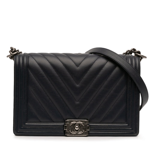 Medium Chevron Lambskin Boy Flap - Image 1