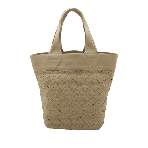 Canvas Intrecciato Webbing Open Tote - Image 1