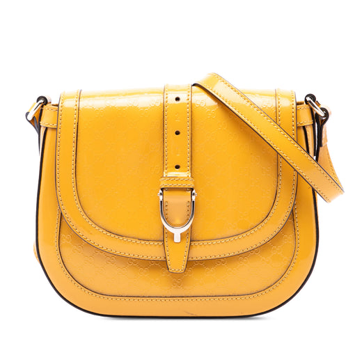 Small Microguccissima Patent Stirrup Crossbody - Image 1