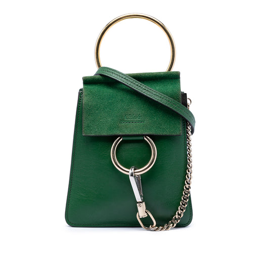 Mini Calfskin and Suede Faye Bracelet Bag - Image 1