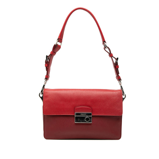 Bicolor Saffiano Sound Lock Shoulder Bag - Image 1