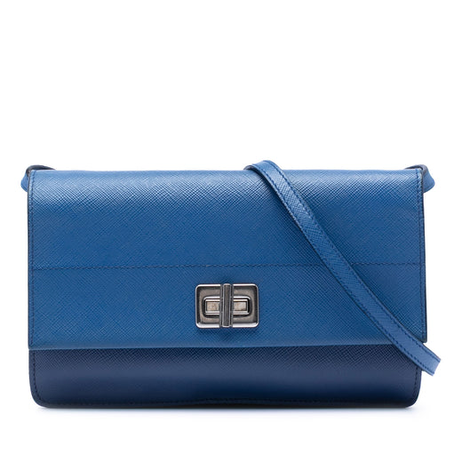 Saffiano Turn Lock Wallet on Strap - Image 1