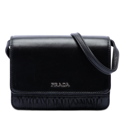Nappa Gaufre and Brushed Leather Crossbody - Image 1