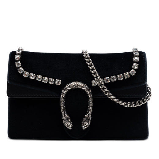Mini Crystal Embellished Velvet Dionysus Crossbody - Image 1