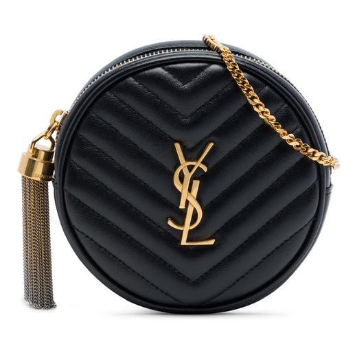 Baby Chevron Calfskin Round Vinyle Belt Bag - Image 1
