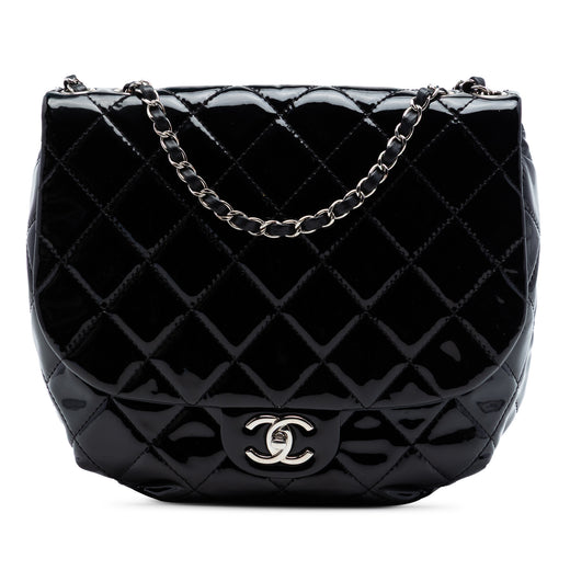 Medium Quilted Patent Bubble CC Flap - Image 1