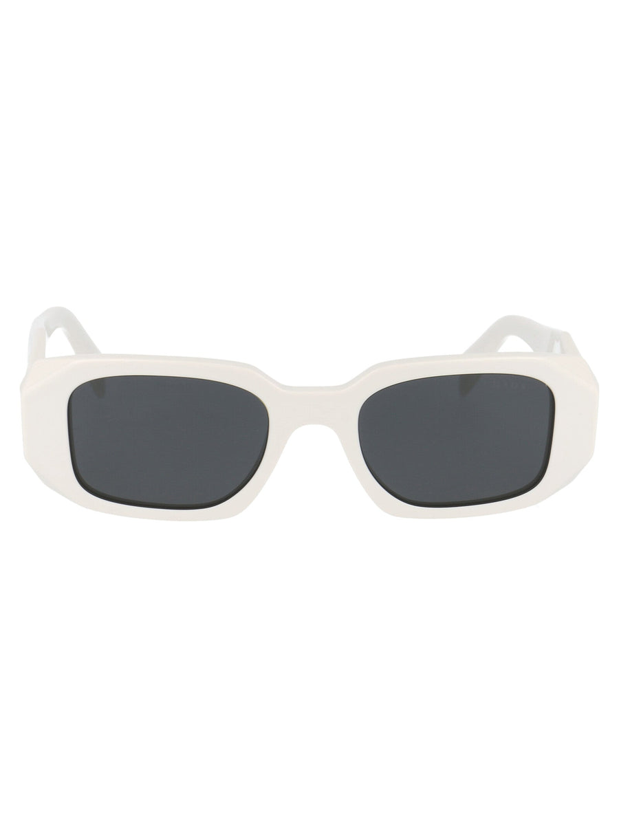 Prada 0pr Dark Lens Sunglasses — White Acetate