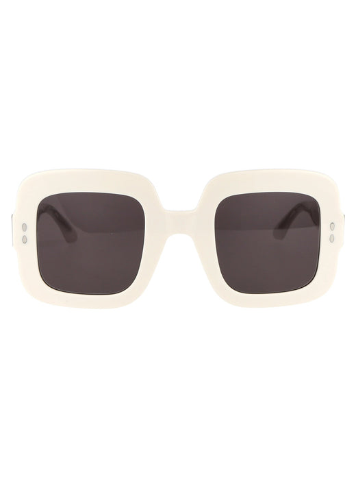 Isabel Marant Square Acetate Frame Sunglasses — Ivory