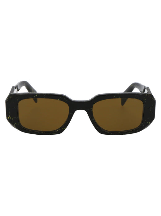 Prada 0pr Sculpted Marble Acetate Sunglasses — Black