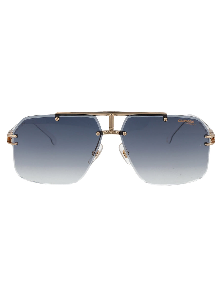 Carrera Gradient-Tinted Square Sunglasses — Gold Metal
