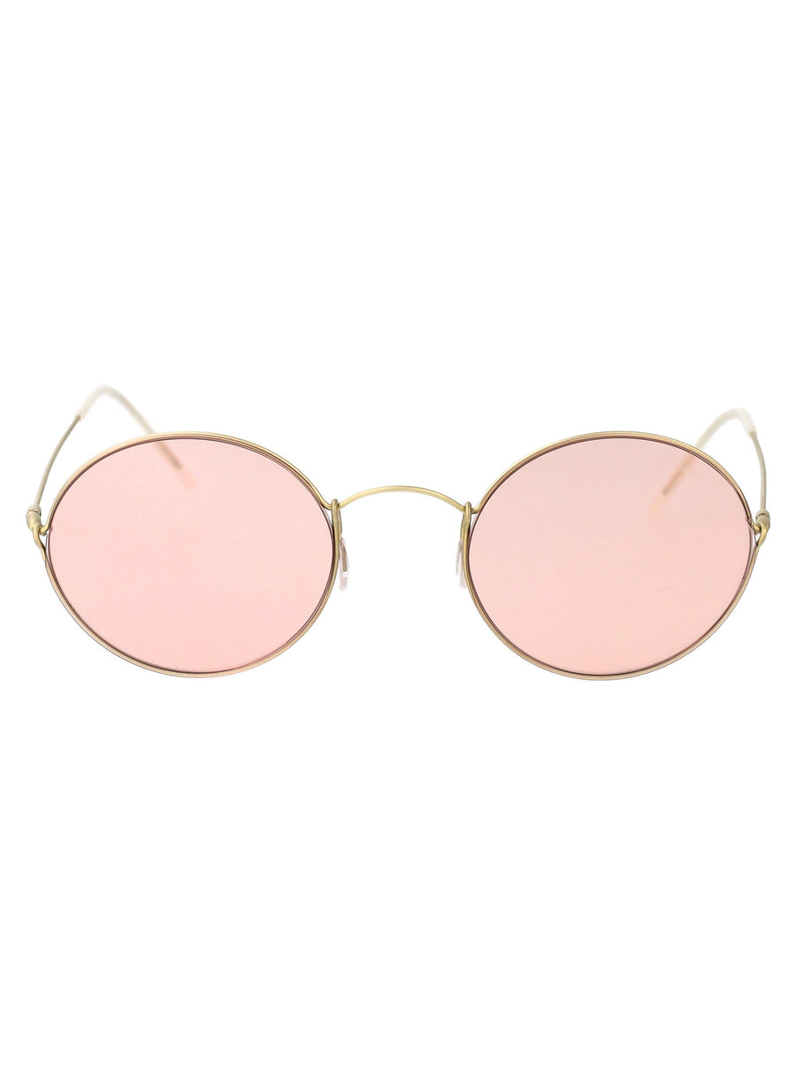 Giorgio Armani 0ar6115t Round Titanium Sunglasses — Gold