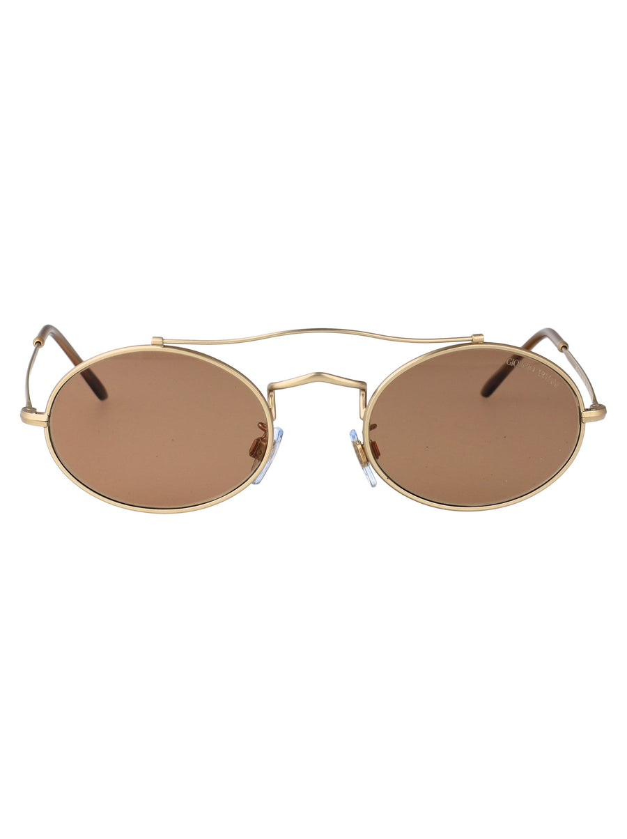 Giorgio Armani 0ar Oval Metal Sunglasses — Gold