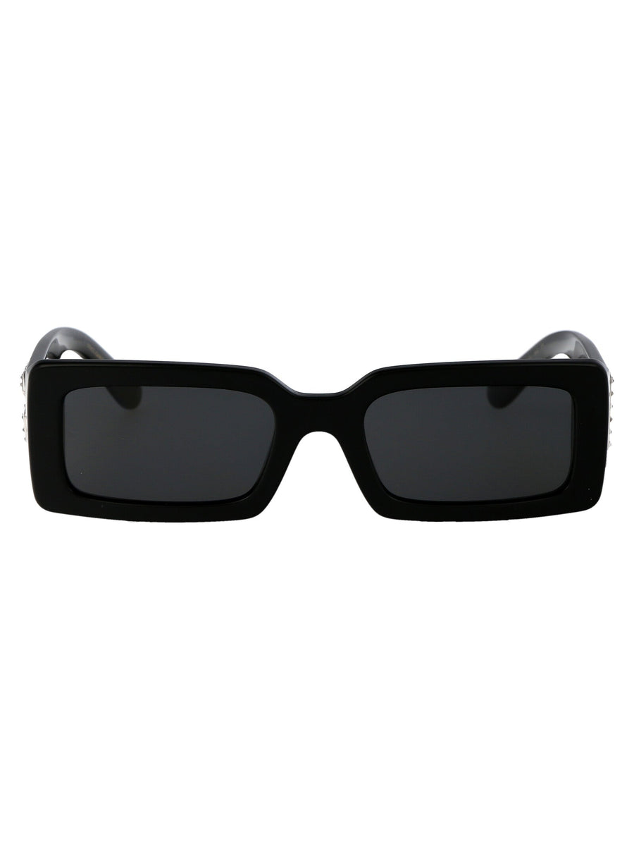 Dolce & Gabbana 0dg4447b Rectangle Acetate Sunglasses — Black