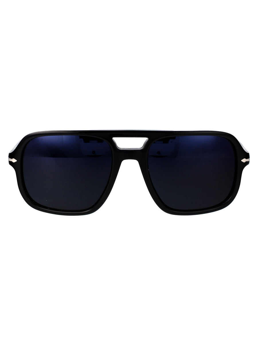 Persol 0po3328s Dark Tinted Acetate Sunglasses — Black