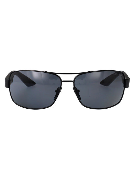 Prada 0ps Metal Aviator Sunglasses — Black