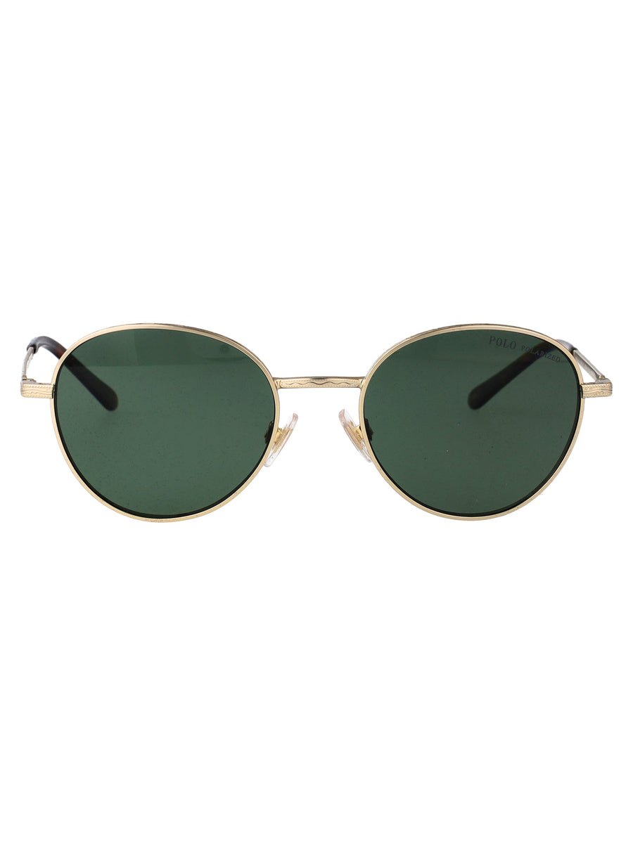 Polo Ralph Lauren 0ph3144 Polished Round Metal Sunglasses — Gold