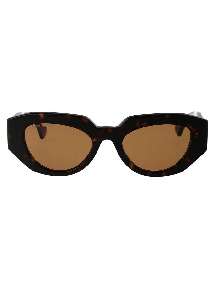 Gucci Gg1421s Acetate Cat-Eye Sunglasses — Tortoiseshell
