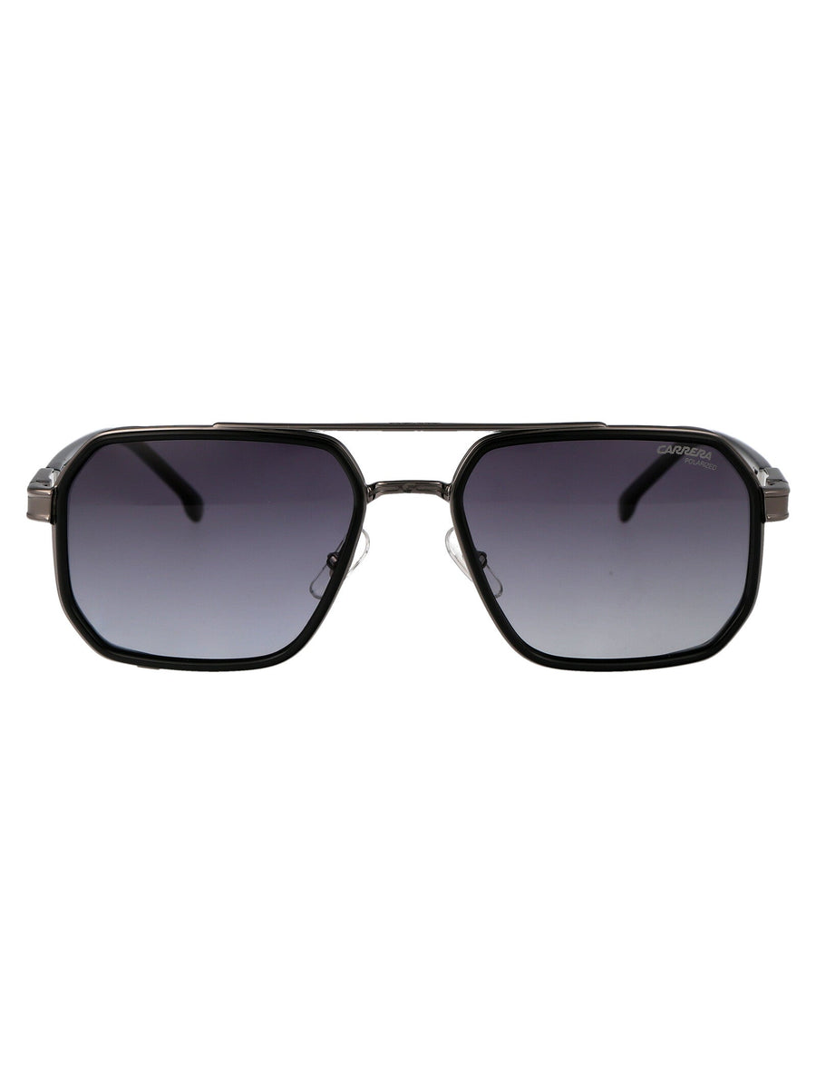 Carrera Stainless Steel Aviator Sunglasses — Black