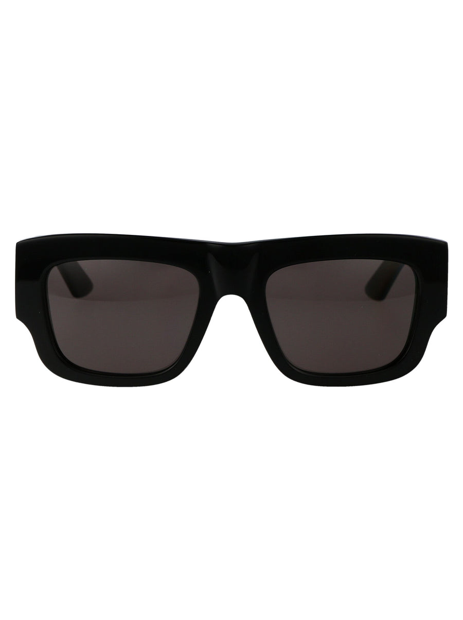 Alexander Mcqueen Am0449s Acetate Rectangular Sunglasses — Black