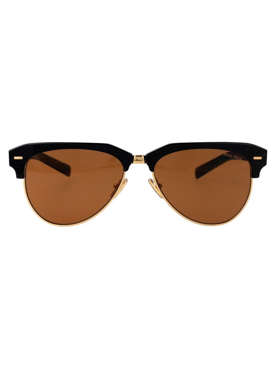 Miu Miu 0mu Black Acetate Clubmaster Sunglasses —