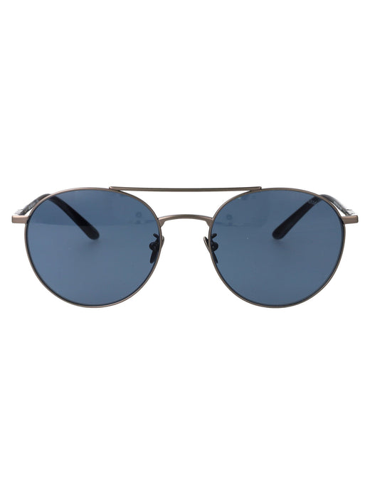 Giorgio Armani 0ar6156 Round Metal Frame Sunglasses — Gray Steel