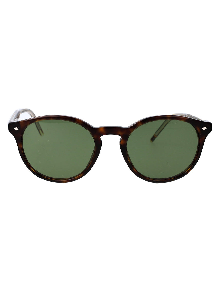 Giorgio Armani 0ar8211 Acetate Round Sunglasses — Brown